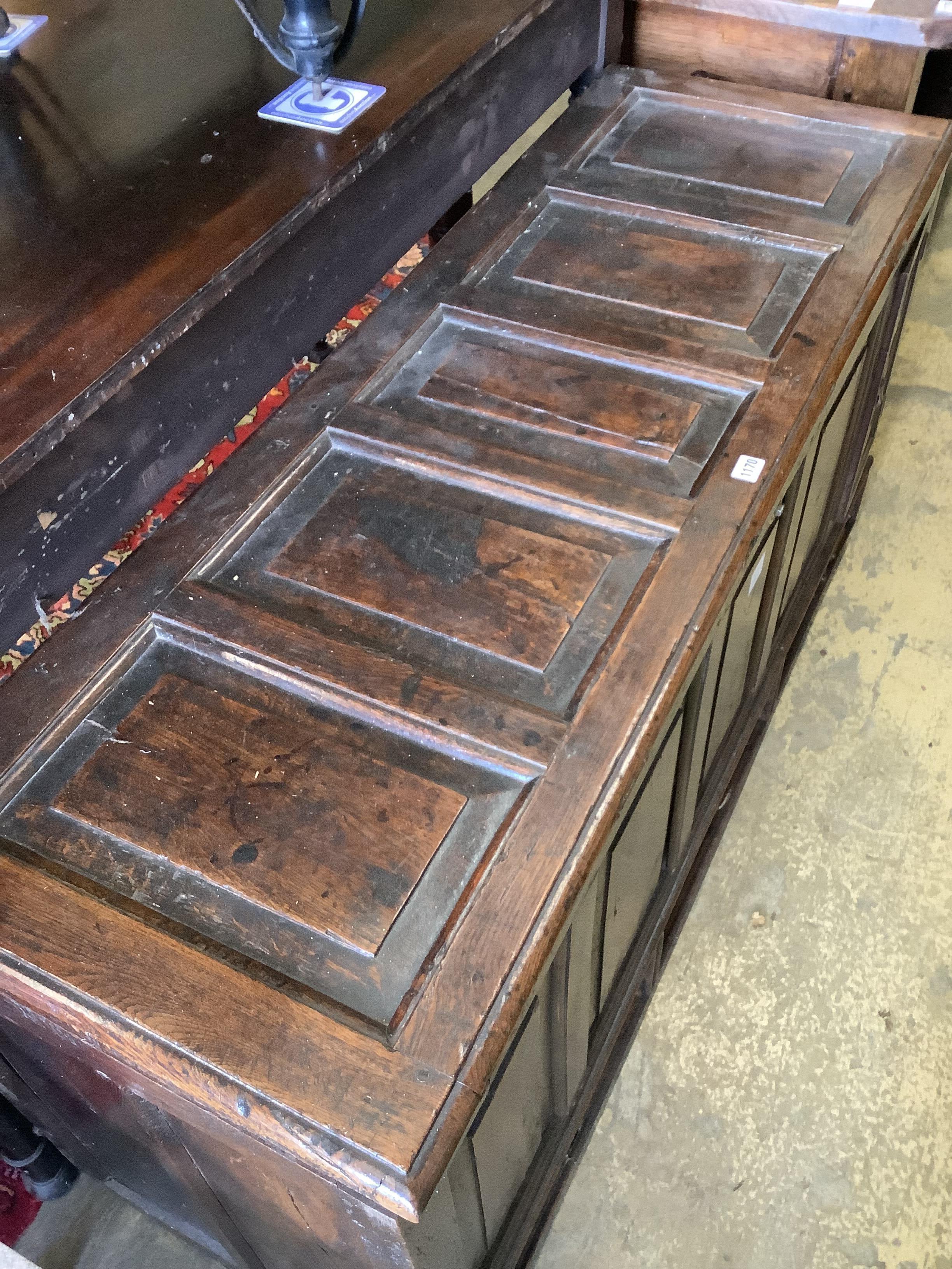 An oak mule chest